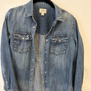 J. Crew Classic Blue Chambray Shirt